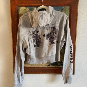 GRLFRND Gray Playing Card Hoodie